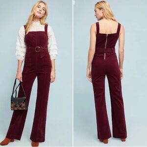 Pilcro and the Letterpress Burgundy Jumpsuit